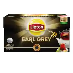 Lipton Earl Grey Demlik Süzen Poşet Bergamot Aramolı Siyah Çay 100'lü Paket