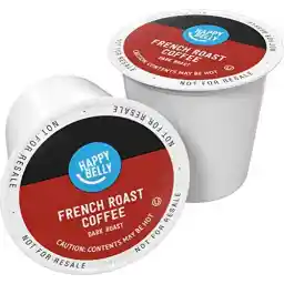 Amazon Brand - Happy Belly Dark Roast Coffee Pods, French Roast, Compatible with Keurig 2.0 K-Cup Brewers, 100 Count