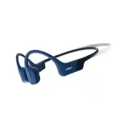 SHOKZ OpenRun Mini - Bone Conduction Headphones,Open-Ear Bluetooth Wireless Sport Headphones for Running & Workout,Sweat Resistant, Long 8H Playtime,Mic,with Hair Band-Blue