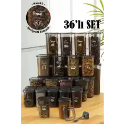 VIENEV مجموعة كاملة مكونة من 36 قطعة من Peggy Square Erzak Bahrt مع ملعقة Sergrfi باللون الأبيض 8x(1,75, 1,2, 0,55) 12x(0,45) Ant