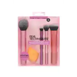 Real Techniques مجموعة فرش مكياج أساسية للاستخدام اليومي Rt-1786