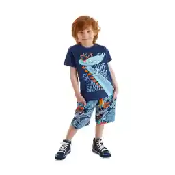 Denokids مجموعة شورت تي شيرت للأولاد من سيرفر كروكو