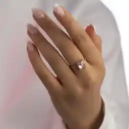 انگشتر طلا 18 عیار زنانه پرسته مدل رئا کد WR424 سایز 56