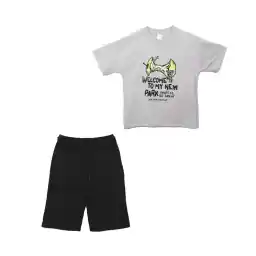 ست تیشرت و شلوارک راحتی پسرانه جی بی جو مدل 3153