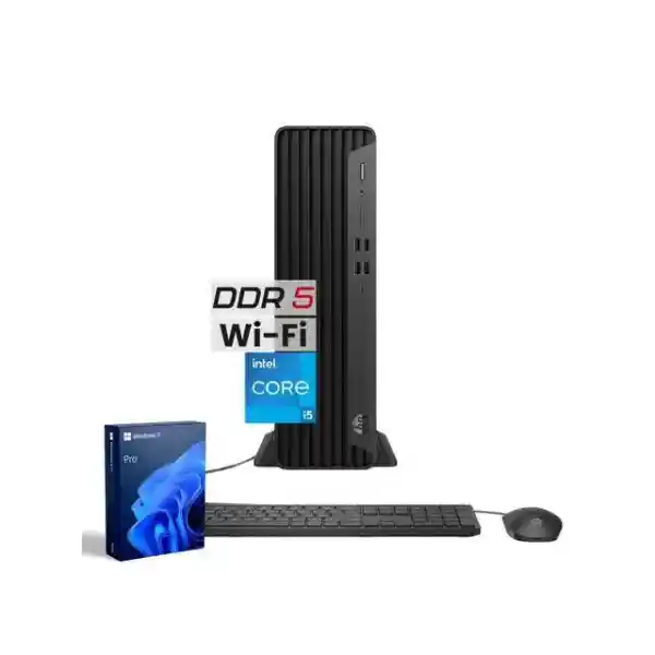 HP Elite 600 Small Form Factor Business Desktop, 13th Gen Intel 14-Core i5-13500, 16GB DDR5 RAM, 512GB SSD, Type-C, HDMI, DP, Wi-Fi, Wired Keyboard and Mouse, Windows 11 Pro, Black
