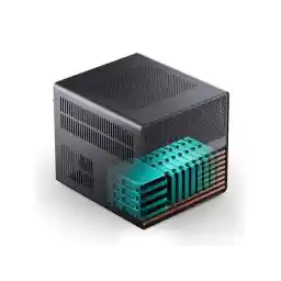 JONSBO N5 NAS Pc Case, 12HDD+4SSD Drive bay GPU HP Host, Supports Max. 4 GPU,E-ATX(330mm) MB/ATX PSU Supports, With 3 Fans Built-in, 8 Slots PCI, Solid Wood Veneer Computer Case,Home Server, Black