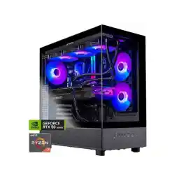 Skytech Azure Gaming PC Desktop, Ryzen 7 9700X 3.8 GHz (5.5GHz Turbo), NVIDIA RTX 5060 Ti 16GB GDDR7, 2TB Gen4 NVMe SSD, 32GB DDR5 RAM 6000 RGB, 850W GOLD ATX 3 PSU, 360mm ARGB AIO , Wi-Fi, Win 11