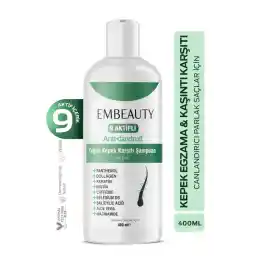 Embeauty Kepek Kaşıntı Ve Egzama Karşıtı 9 Aktifli Kepek Karşıtı Tuzsuz Sampuan 400 ml