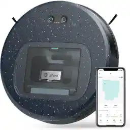 LEFANT F1 5000Pa Zuigende Robotstofzuiger, 28 x 6.9cm Superdun met 600ml Visuele Stofemmer, 250min, Ideaal Voor Dierenharen, Harde Vloeren, Enz
