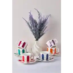 Perotti 16854 طقم قهوة من البورسلين مكون من 6 قطع