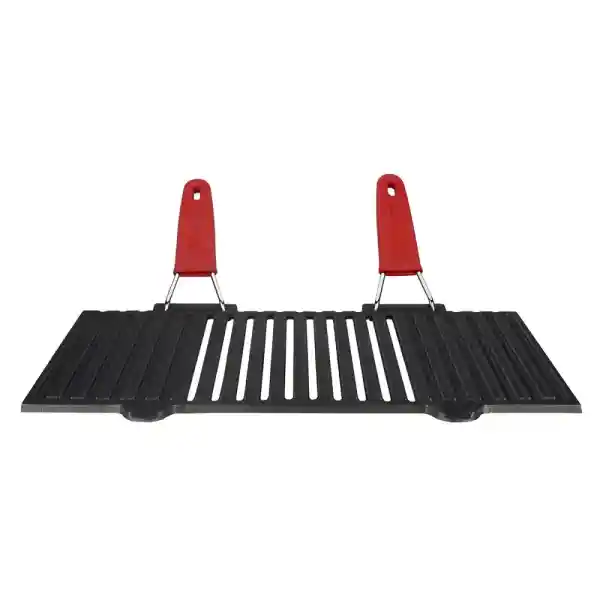 Lava Metal Döküm Mangal Izgarası, Çift Silikon Kulplu, 40 x 25 x 0.7 cm
