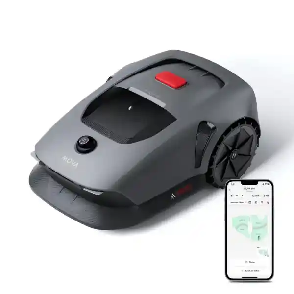 MOVA 600, Lawn Mower Robot 3D LiDAR Wireless Setup & Accurate Mapping up to 600 m², Smart Obstacle Avoidance, App Control, U-shaped Cutting, Quiet Operation, Safety Warnings