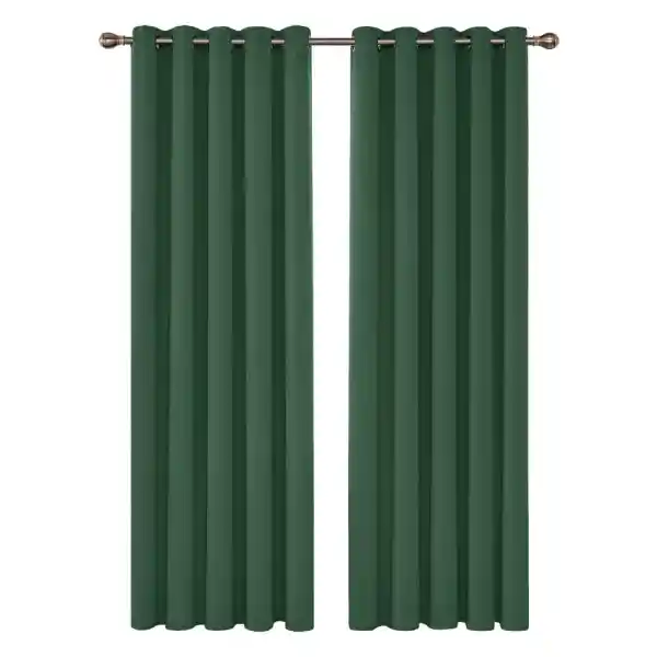 Deconovo curtain blackout eyelet curtains living room curtains opaque, 274 x 229 cm (height x width), beige, set of 2