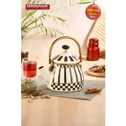 Kahramanlar إبريق شاي عشبي من المينا بالكريمة من برايم