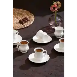 Perotti 11914 طقم فناجين قهوة تركية من البورسلين مكون من 12 قطعة من إيمري مكون من 6 أشخاص