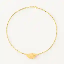 دستبند زنجیری طلا 18 عیار زنانه پرسته مدل برگ کد WBC45