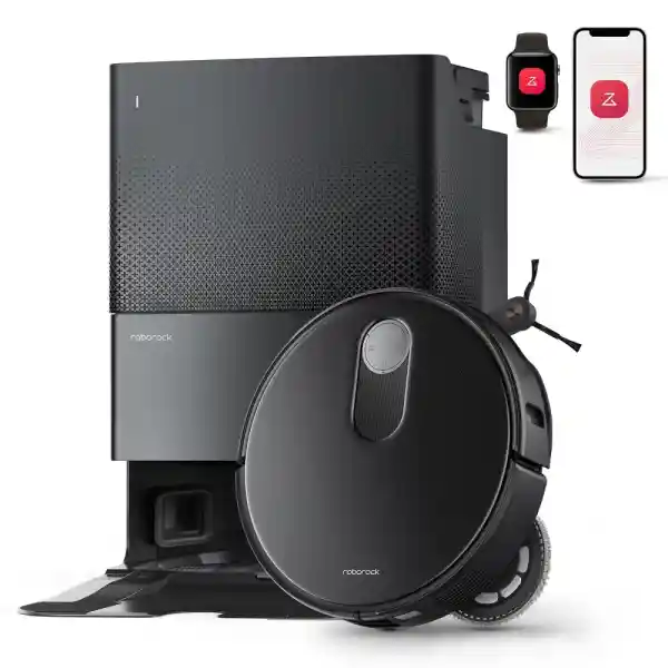roborock Qrevo Slim Robot Vacuum Cleaner with Mop Function - 8.2 cm Ultra-Slim Design, StarSight 3D ToF Navigation, 11,000Pa HyperForce Suction Power, 8-in-1 Dock, FlexiArm Side Brush