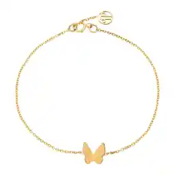 دستبند زنجیری طلا 18 عیار زنانه پرسته مدل پروانه کوچک کد WBC32