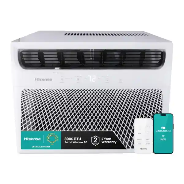 Hisense WC08W25A Window Air Conditioner, 8,000 BTU, White