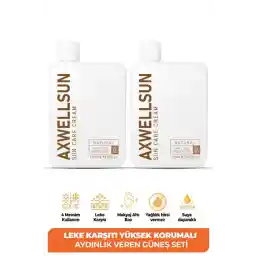 AXWELL 50 SPF+ 2 Li Fırsat Seti Leke Karşıtı Nemlendirici Yüksek Koruma Güneş Kremi