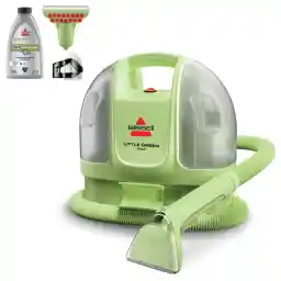 BISSELL Little Green Mini Portable Carpet and Upholstery Deep Cleaner, Car/Auto Detailer, with HydroRinse Self-Cleaning Tool and 4" Tough Stain Tool, Tea Green, 4075