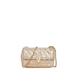 Derimod Kadın Altın Uzun Askılı Kapitone Çapraz Çanta 25SBD2917KP