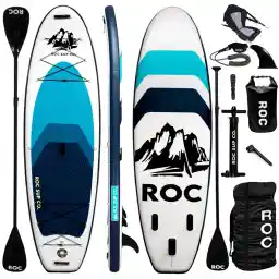 Roc Inflatable Stand Up Paddle Board 10' 6" with Premium SUP Paddle Board Accessories, Wide Stable Design, Non-Slip Comfort Deck for Youth & Adults