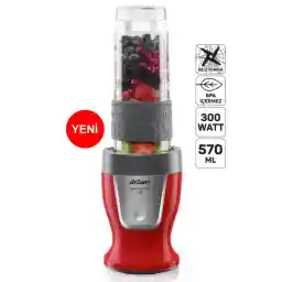 Arzum Shake’N Take One Kişisel Smoothie Blender Buz Kırma 300W 570ml Şişe Kırmızı - AR1120