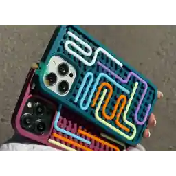 قاب سیلیکونی پازل Puzzle گوشی آیفونPuzzle Silicone Cute Cover Case For iPhone