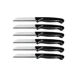 Solingen Simli Delikli Siyah 6’lı Tırtıklı Meyve Bıçağı