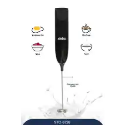 Sinbo Sto-6728 Pratik Süt Ve Kahve Köpürtücü Siyah