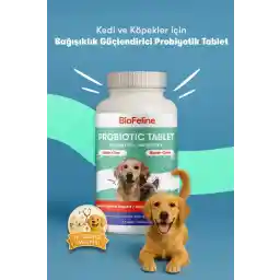 BioFeline Tablet Probiyotik – Kedi & Köpek için Sindirim ve Bağışıklık Destekleyici (25 Tablet)