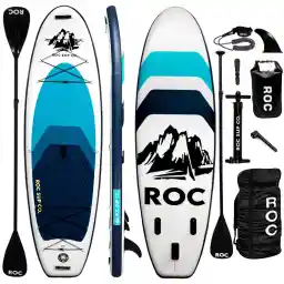 Roc Inflatable Stand Up Paddle Board 10' 6" with Premium SUP Paddle Board Accessories, Wide Stable Design, Non-Slip Comfort Deck for Youth & Adults