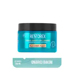 Restorex Keratin & Argan Onarıcı Saç Bakım Maskesi 300 Ml - Yıpranmış Ve Hasar Görmüş Saçlar Botoks Etkili