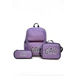 GAP طقم مدرسي للبنات مكون من 3 قطع حقيبة مدرسية ابتدائية وحقيبة غداء وحامل أقلام 12784