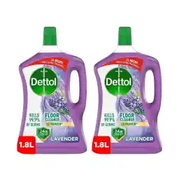 Dettol Power Floor Cleaner, Lavender Scent, 1.8L x 2
