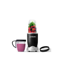 nutribullet Original 600, elektrische blender, shredder, smoothiemaker, multifunctionele blender, 600w, 700ml en 500ml glazen, Zwart, NB606B