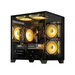 HZG Gaming Desktop Computer PC,Intel Core i5-13400F GeForce RTX 5060 8G 32GB RAM and 1TB NVMe M.2 SSD, WiFi6E, ARGB Fan, Prebuilt Gaming PC Tower Windows 11
