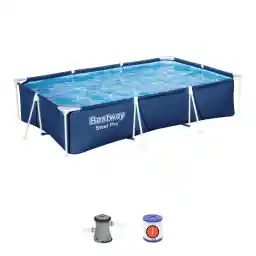 Bestway Steel Pro Dikdörtgen Yer Üstü Havuz Seti 3.00 m x 2.01 m x 66 cm