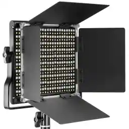Neewer Professional Metal Bi-color LED Video Light for Studio, YouTube, Product Photography, Video Shooting, Durable Metal Frame, Dimmable 660 Beads, with U Bracket and Barndoor, 3200-5600K, CRI 96+