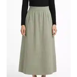 دامن بلند لینن زنانه ساتین مدل W20AB