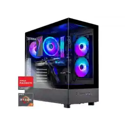 Skytech Gaming Azure 3 Desktop PC, Ryzen 7 7700 3.8 GHz (5.3GHz Turbo), AMD RX 9060 XT 16GB, 1TB NVMe SSD, 32GB DDR5 RAM 6000 RGB, 650W GOLD PSU, Wi-Fi, Win 11
