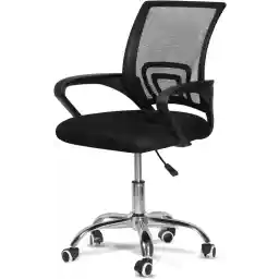 SKY-TOUCH Office Chair Breathable Mesh Computer Chair with Lumbar Support, Height Adjustable Desk Chair with Armrest for Home Office Study - 49x56x95cm