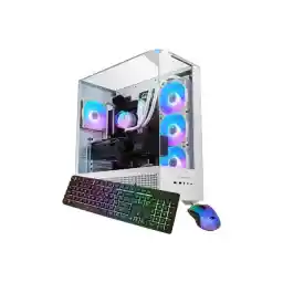 iBUYPOWER Element 9 White Gaming PC Desktop - AMD Ryzen 7 7800X3D - NVIDIA GeForce RTX 5070Ti 16GB - 32GB DDR5 RGB - 1TB NVMe SSD - EWA7N57T01