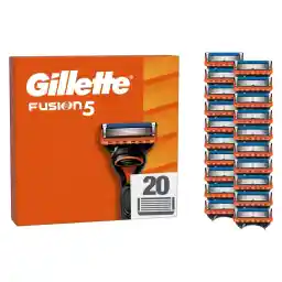 Gillette Fusion5 Razor Blades, 20 Original Replacement Blades for Men with Larger Lubricant Strip for a Smooth Glide and 5 Blades for an Incredibly Close and Comfortable Shave