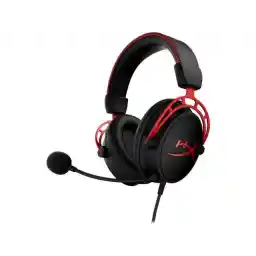 HyperX Cloud Alpha - Gaming Headset, Dual Chamber Drivers, Legendary Comfort, Aluminum Frame, Detachable Microphone, Works on PC, PS4, PS5, Xbox One/ Series X|S, Nintendo Switch and Mobile – Red