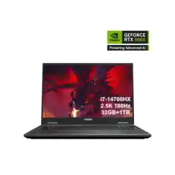 Hasee T8 Pro-16'' GeForce RTX 5060 Laptop GPU, Intel i7-14700HX-5.5GHz, AI Ready Gaming Laptop, 32GB DDR5 RAM, 1TB SSD, 16'' 180Hz QHD 100%sRGB IPS, RGB KB, WiFi7,BT5.4,Win11 Home