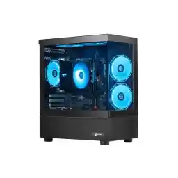 NINGMEI Gaming PC Desktop computer, AMD Ryzen 5 5600GT 6 core 3.6GHz (4.6GHz Turbo Boost), 16GB DDR4 RAM 3200MHz, 1TB Gen4 SSD, 550W PSU, Game Design Office Platform, Wi-Fi, Windows 11 Prebuilt PC