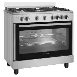 أريستون، فرن غاز ARR9GGF23125XNA، 90 سم — فضي، 5 عيون (شعلات).