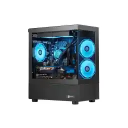 NINGMEI Gaming PC Desktop, Ryzen 7 9700X 3.8 GHz (5.5GHz Turbo), NVIDIA RTX 5070 12GB, 1TB NVMe SSD, 32GB DDR5 RAM 6000MHz, 750W ATX 3 PSU, 240mm ARGB AIO , Wi-Fi, Windows 11 Home Black